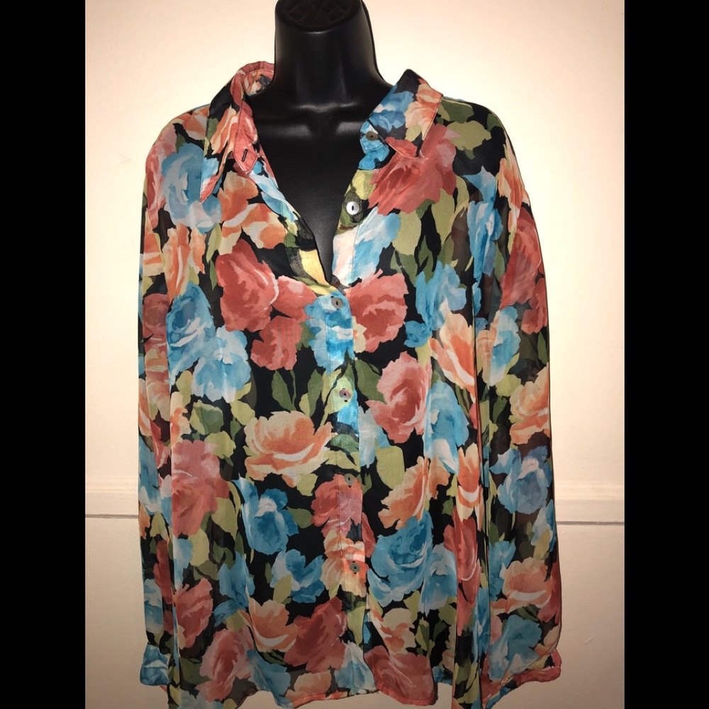 Floral Sheer Top